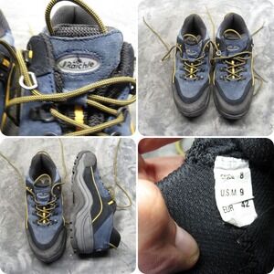 Raichle Shoes Men 9 Blue Suede Leather Hiking Lace Climbing Mountaineer Swiss